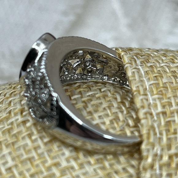 Vintage 925 Sterling Silver Red Oval Ring - Size 6, 4.1g - Picture 14 of 17